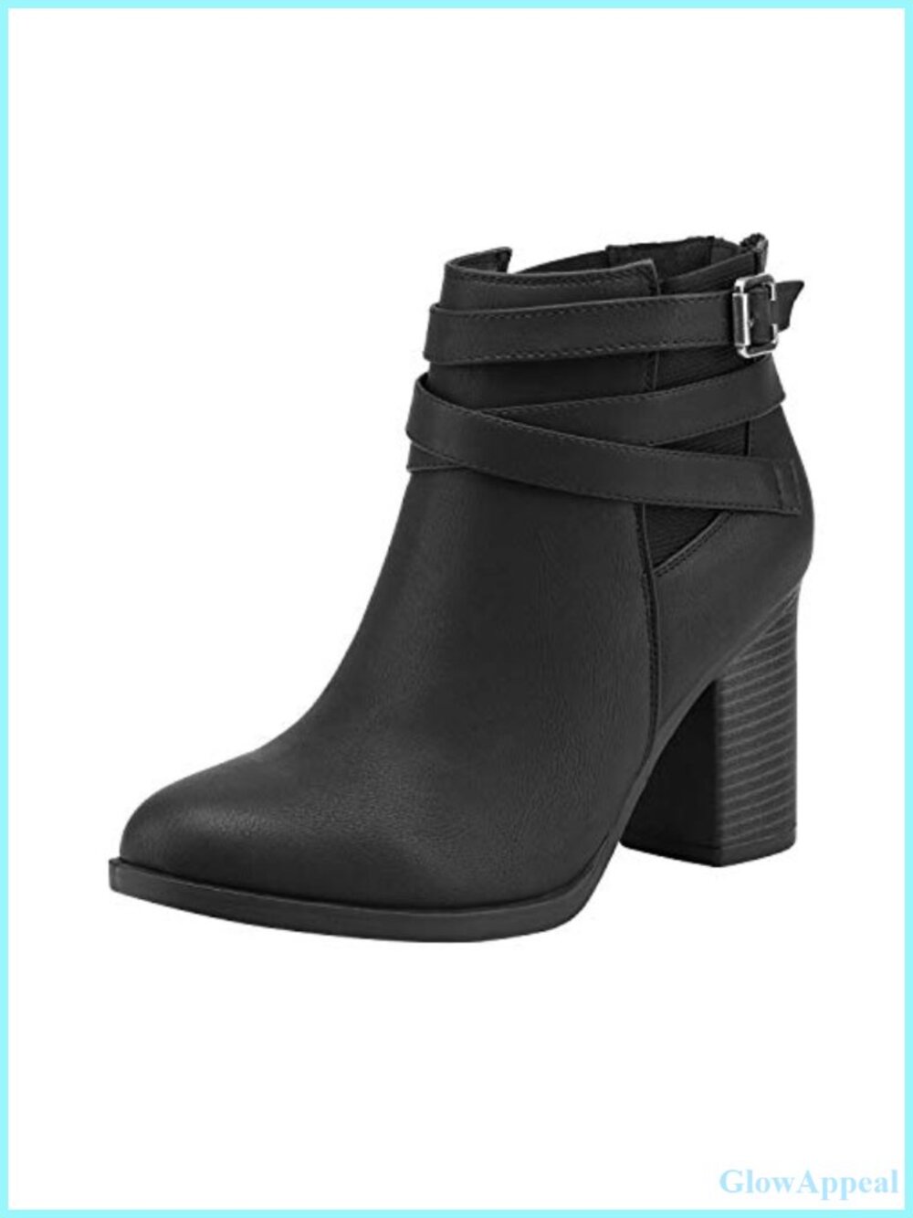 Women's Chunky High Heel Ankle Booties Faux Suede Platform Heeled Boots